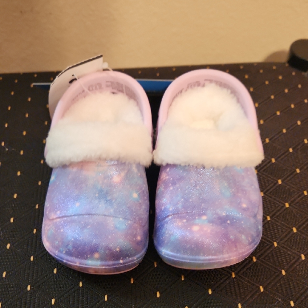 Stride Rite Light-Up Galaxy Clog in Purple and Pink